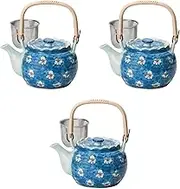Set of 3, Celadon Koume with U No. 8 Earthen Bottle [6.3 x 4.7 inches (16 x 12 cm), 1350cc] | Arita Yaki Pot, Setomonohonpo