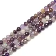 2.0mm Hole Multi Color Amethyst Smooth Round Beads 6mm 8mm 10mm 15.5'' Strand