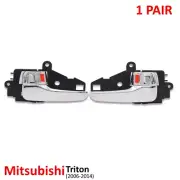 For Mitsubishi Triton L200 2006 - 14 Pair Inner Handle Interior Door Chrome