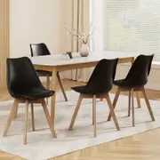 1 Set of 4 Artiss Dining Chairs Black