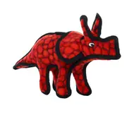 Tuffy Triceratops Red Junior Dinosaur Soft Strong Tough Toy for Dogs & Puppies