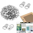 100pcs Triangular Ring Photo Picture Frame Hook D-Ring Wall Mount Frame Hooks