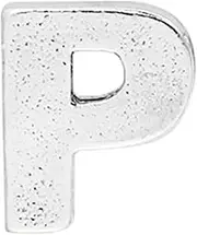 [Alex and Ani] PC19CH16S,Create Your Own, Initial P Charm,Sterling Silver,Silver, Slider Charms, One Size, Brass, No Gemstone