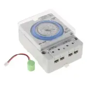 100V-240VAC Mechanical Time Switch Chronometry Timer with Cover 24h Range For