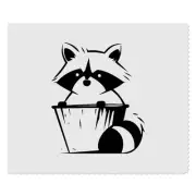2 x 'Bucket Racoon' Microfibre Lens / Glasses Cleaning Cloths (LC00026812)