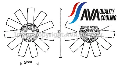 RADIATOR COOLING FAN RTF558AVA AVA COOLING I