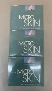 Lot/15 Cymed Micro Skin Large Stoma Plain 2pc Cut to Fit Adhesive Barriers 68100