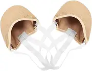 [WHAMVOX] Breathable Toe Covers Ballet Shoes Toe Caps Professional Toe Protectors Shoe Inserts Professional Toe Guards Modern Dance Shoes Half Sole Shoes Lyrical Dance Shoes Golden Pu