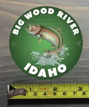 Big Wood River Sticker Idaho Fly Fishing Decal Trout Abel Ross Reels TFO
