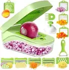 Vegetable Chopper, Spiral Vegetable Slicer, Vegetable Slicer with Container