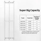 New (Silver)Bathroom Wall Towel Rack Wall Mounted 3 Bars Aluminum Alloy Rolled A