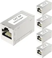5* Shielded RJ45 Coupler Ethernet Coupler Female to Female Ethernet Extender Adapter for Cat5e Ethernet Cables