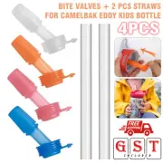 Multi (4x Bite Valves & 2x Straws) For CamelBak Eddy Kids Bottle Replacement AU