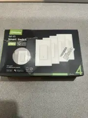 GHome SW5 Wi-Fi Smart Light Switches – 4 Pack – Alexa/Google – New Open Box