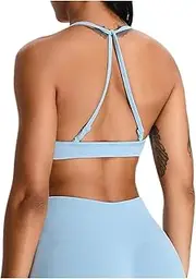 [AYTDNEHGK] Seamless Sports Bra Scrunch Push-up High Support Adjustable Thin Shoulder Strap Yoga Tank Top Women's Fitness Underwear