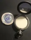 Vintage Estee Lauder Silver Pocket Watch Pendant Compact Translucent Powder