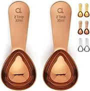Apace Living Coffee Scoop (Set of 2) - 2 Tablespoon (Tbsp) - The Best Stainless Steel Measuring Spoons for Coffee, Tea, and More