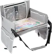 FwQoFvk Traveling Tray for Toddler Car Seat - Stable Table Lap Desk Organizer - Versatile Kids Road Trip Activities Tray (Gray)