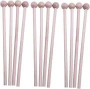 Kisangel 12Pcs Wooden Percussion Mallets Drum Sticks for Adults for Xylophone and Cow Bell Durable Construction for Easy Grip and Beautiful Sound