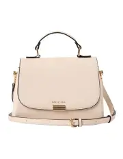 [Mocha] Daisy Top Handle Crossbody Bag in Cream