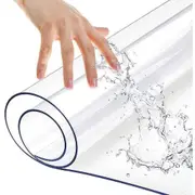 All Sizes Clear PVC Tablecloth Table Cover Plastic Crystal Protector Dining Table