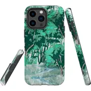 For iPhone 14 Pro Max Case Tough Protective Cover, Green Nature