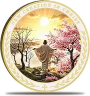 New Creation in Christ Challenge Coin – Christian Faith Pocket Token, Zinc Alloy Scripture Medallion – 2 Corinthians 5:17 Christian Transformation Gift for Spiritual Renewal and Encouragement