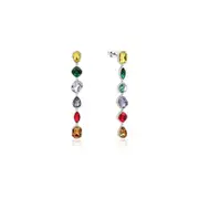 Couture Kingdom Marvel Infinity Stone Womens Fashion Drop Earrings 8cm Silver