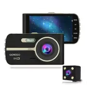 Dash Cam 1080P HD Dual Camera Wide Angle Video Recorder LoopRecord Night Vision