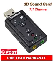 USB External SoundCard Adapter Stereo Audio Virtual 7.1 Ch Headset Speaker Mic