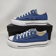 Women's Converse Chuck Taylor All Star Ox Platform Blue Shoes / A08289F / Size 6
