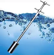 100ML/200ML Viscous Liquid Sampler Stainless Steel Cup Sampling Probe Liquid Sampler Sampling Bucket Sample Bottle with Scale(0.5m(100ML))