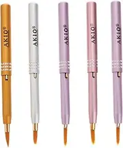 ERINGOGO 5Pcs Retractable Lipstick Brush Portable Assorted Color Lip Brush for Precise Lip Application Makeup Tool for Lipstick Lip Gloss