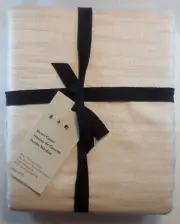 WEST ELM KING/CALIFORNIA KING DUVET COVER STRIATED BEIGE TENCEL LYOCELL 108"x92"