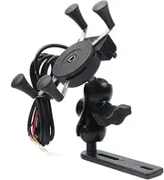 Motorcycle Navigation Bracket Motorcycle Navigation Frame Mobile Phone Mount Bracket for GL1800 for Goldwing 1800 X-ADV 750 Phone Mount (Color : with USB)