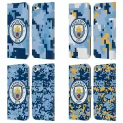 MAN CITY FC DIGITAL CAMOUFLAGE LEATHER BOOK CASE FOR APPLE iPOD TOUCH MP3