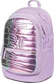 [Baagl] Children's Backpack, School Backpack for Children with Ergonomically Shaped Back, Chest Strap and Reflective Elements, levander