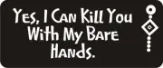3 - Yes, I Can Kill You Hard Hat Biker Helmet Sticker Bs594