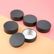 5pcs Aluminium Empty Cosmetic Pot Jar Container Black Sample Cream Bottle 100g