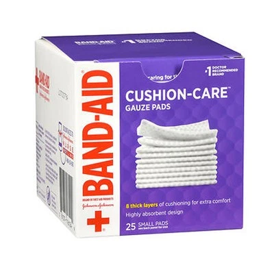 Gauze Pads Small 25 Each by Band-Aid