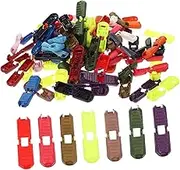 STOBOK 100pcs Elastic Adjustment Bendable Cable Organizer Drawstring Pole Threader Door Net Plug Chain Toggle Wire Bell Hooks Tighten Cord Locks Buttons Card Plastic