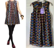 Anna Sui for Target Metallic Circles Shift Sleeveless Mini Dress XS Multi NWT