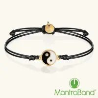 在飛比找momo購物網優惠-【MantraBand】美國悄悄話 金色太極手鍊 鑲鑽平衡幸