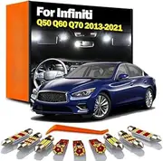 Car Accessories, For Infiniti Q50 Q60 Q70 Q70L 2013-2018 2019 2020 2021 LED Interior Door Dome Trunk Light Kit Number Plate Bulbs