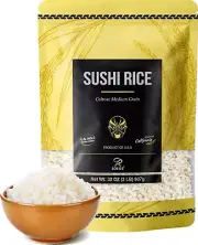 Sushi Rice, Medium Grain White Sticky Rice, 2 Lb (32 Oz)