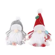 Handwoven Ornament Santa Gnomes for Plush Toy Farmhouse Shelf Christmas Dec
