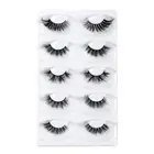 5 Pairs 8D False Eyelashes Lashes Curly False Eyelashes Wispy False Eyelashes