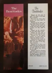 "THE BEATITUDES" BOOKMARK WITH SCRIPTURE - Lot of 5
