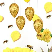 Fake Wasp Nest, Hanging Fake Wasp Nest, Wasp Nest Bait, Artificial Wasp Nest Against The New Construction of Wasp Nests, Wasp Nest for Outside, for Repelling Wasps in The Home and Garden