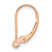 14K Rose Gold 14Krg Leverback W/Split Ring Earring Component